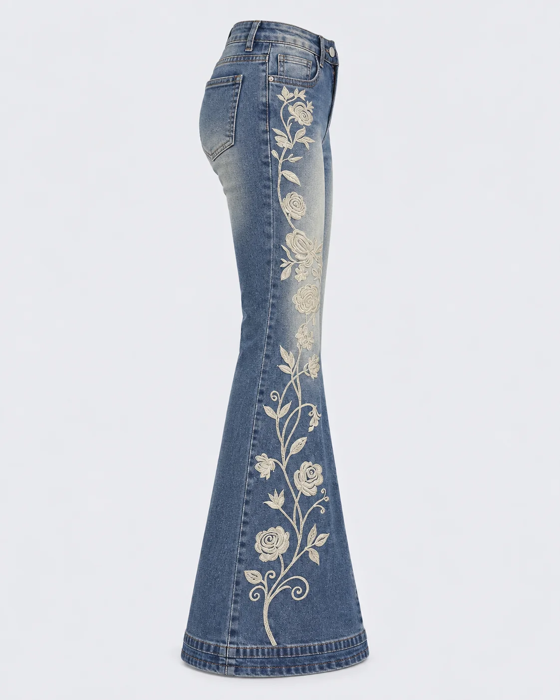 Wildflower Embroidered Flare Jeans product photo 3
