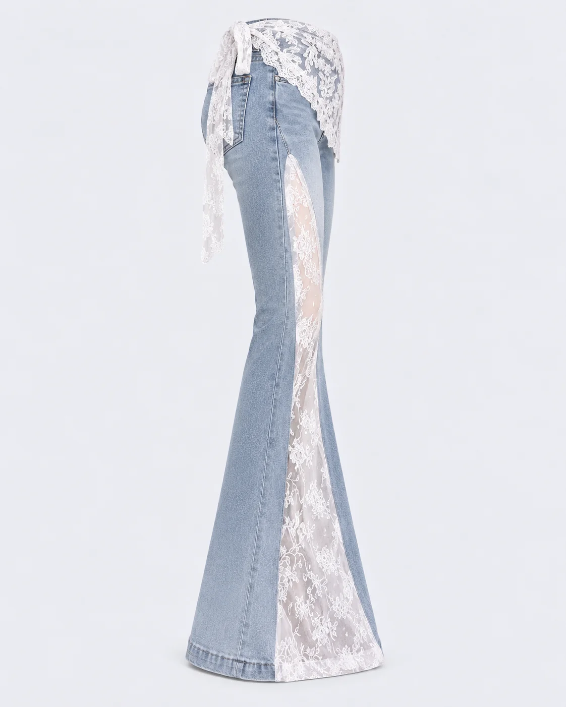 Lace Wrap Flare Jeans product photo 4