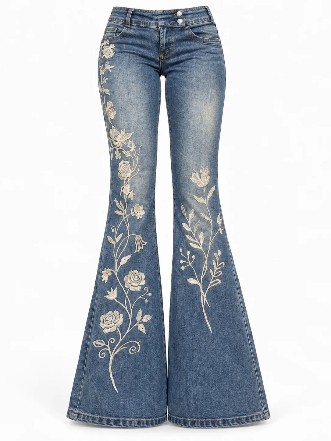 Wildflower Embroidered Flare Jeans product photo 1