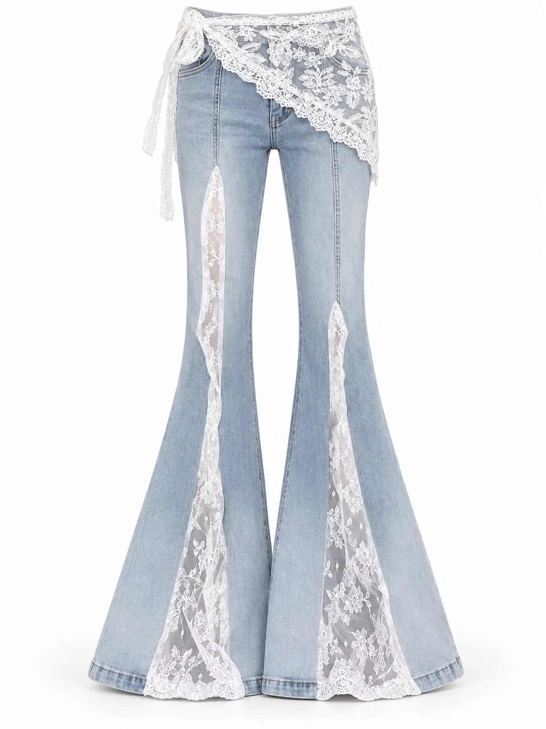 Lace Wrap Flare Jeans product photo 1